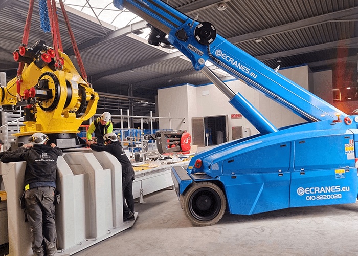 Valla V210R 21 tons Pick & Carry kraan 100% elektrisch huren Ecranes